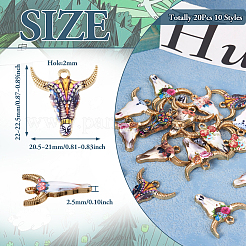 20шт 10 стиля подвески из цинкового сплава с эмалью&nbsp;ENAM-BG0001-01