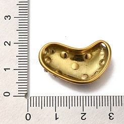 304ステンレスペンダント  ラインストーン付き  豆  ミックスカラー  25x20x5.5mm  穴：2mm&nbsp;STAS-H227-02G-02