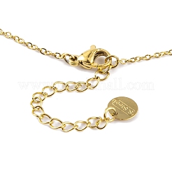 Комплекты серег-гвоздиков и ожерелий с подвесками из кубического циркония с ионным покрытием (IP) SJEW-M100-01A-G