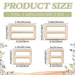 8 шт. 4-х стилевые пряжки из сплава&nbsp;FIND-GF0007-01LG