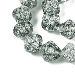 Transparentes craquements perles de verre brins&nbsp;GLAA-Q115-04A-02