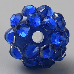Harz Strass Perlen&nbsp;RESI-WH0031-02J