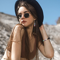 6 нить 6 цвета синтетических бусинок&nbsp;TURQ-TA0001-03