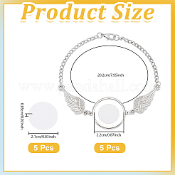 5 Stück Zinklegierung Wärmeübertragung Blanko Gliederarmband Herstellung&nbsp;FIND-UN0010-24