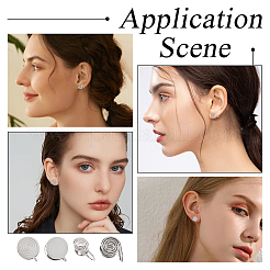 16 шт. 4 стиля сережек-манжет из латуни и нержавеющей стали 304&nbsp;EJEW-HS0001-18P