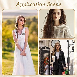 Броши со стразами из цветочного сплава для рюкзака JEWB-WH20011-02E