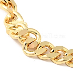 Браслет из звеньев подсолнуха из прозрачного кубического циркония с цепочками BJEW-G652-01G