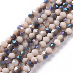 Chapelets de perles en verre opaque de couleur unie&nbsp;EGLA-A034-P4mm-I04