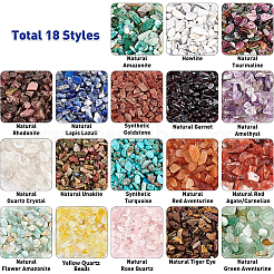 396 г 18 стиля натуральных и синтетических бусинок из драгоценных камней&nbsp;G-NB0002-64