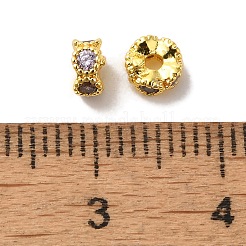 Perline zirconi micro pave  in ottone&nbsp;KK-C072-22G-02