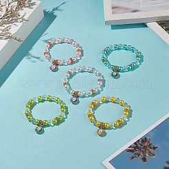 Браслет с подвесками из сплава эмали BJEW-JB09942