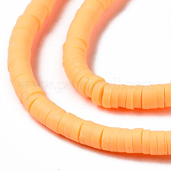 Плоские круглые бусинки распорки ручной полимерной глины&nbsp;LS-CLAY-R067-3.0mm-15