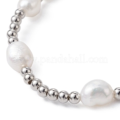 Ensemble de bracelets extensibles en perles naturelles et en laiton pour femmes&nbsp;BJEW-JB09662-02