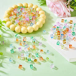 66 шт. 6-цветные прозрачные стеклянные бусины для выпечки&nbsp;DGLA-TA0001-31