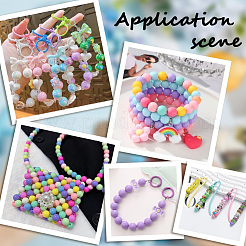 100шт набор непрозрачных акриловых бусин 5 цветов&nbsp;MACR-SP0001-60A