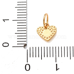 304ステンレススチールチャーム  ハンマーで叩いたハートのチャーム  ゴールドカラー  7x7x1.5mm  穴：4mm&nbsp;LS-SA-CBAB6EC-23G