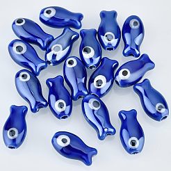 1 filo di perline di porcellana e ceramica fatte a mano&nbsp;PORC-NB0001-04A