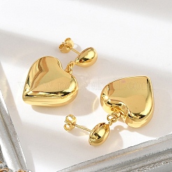 Серьги-гвоздики в форме сердца из нержавеющей стали 304&nbsp;LS-EJEW-A125-56G