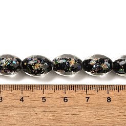 Нити стеклянных бусин из дихроичной фольги ручной работы&nbsp;DICH-U001-12D