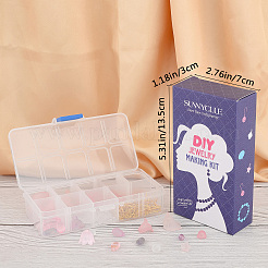 Kits de fabrication de boucles d'oreilles roses à faire soi-même&nbsp;DIY-SC0001-32
