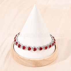 Теннисные браслеты из платиновой латуни с микропаве из кубических цирконий&nbsp;BJEW-B160-03P-07