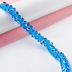 Ручной зло бусины глаз LAMP-F021-01G