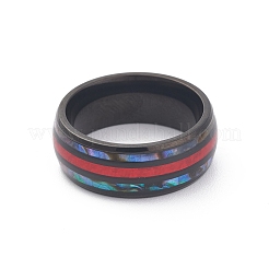 Ионное покрытие(ip) 304 нержавеющая сталь paua shell манжета кольцо для женщин&nbsp;LS-RJEW-M014-01B-F