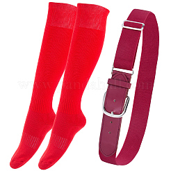 1 пара однотонных футбольных носков из поликоттона&nbsp;AJEW-CL0001-33B