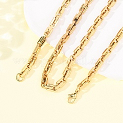 Цепочки-колье из нержавеющей стали 304 с арочным звеном для женщин и мужчин&nbsp;NJEW-F363-05G