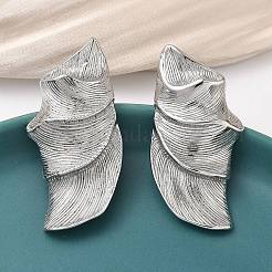 Pendientes de hoja de acero inoxidable 304&nbsp;LS-EJEW-K268-54P