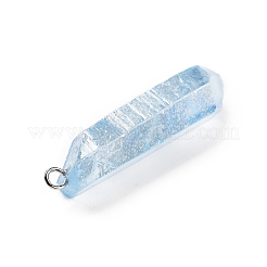 Colgantes de cuarzo natural galvanizados&nbsp;G-P315-B01-10P