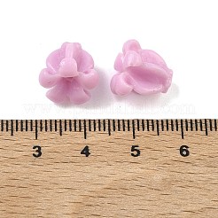 合成サンゴ刻まれたビーズ  染め  花  パールピンク  12x12.5x11.5mm  穴：1.4mm&nbsp;CORA-K010-01J
