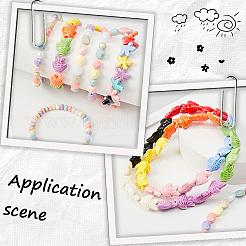 580шт 7 стиля непрозрачные акриловые бусины&nbsp;SACR-SP0001-24