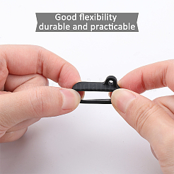 40 шт. 4 стильных силиконовых кольца с 10 шт. регулируемый шнурок для ожерелья с защитой от потери подвески&nbsp;DIY-GF0008-10