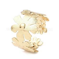 Браслеты-манжеты из нержавеющей стали 304 для женщин BJEW-B150-05G