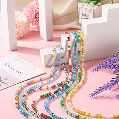 7 нить 7 цвета гальванические стеклянные бусины нити&nbsp;GLAA-TA0001-72