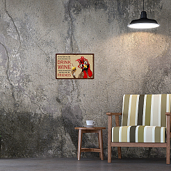 Rechteckiges Metalleisen-Schildplakat&nbsp;AJEW-WH0157-370