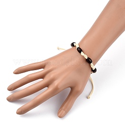 Bracelets de perle tressés en corde de polyester ciré coréen ajustable&nbsp;BJEW-JB05438-02