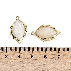 Natürliche Mondstein facettierte Blattanhänger&nbsp;G-I375-04G-19