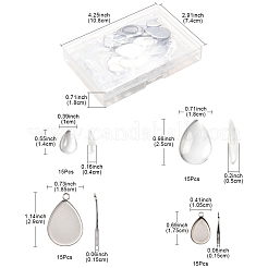 Наборы для самостоятельного изготовления подвески в форме слезы из нержавеющей стали 304 DIY-FS0008-40