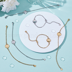 12шт 2 цвета 304 нержавеющая сталь браслет изготовление&nbsp;STAS-ME0001-67