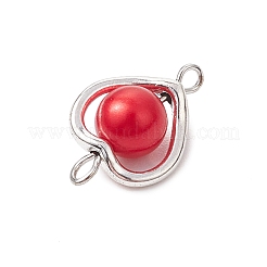 Подвески в виде сердца из акрилового жемчуга с соединительным элементом из сплава PALLOY-JF03400