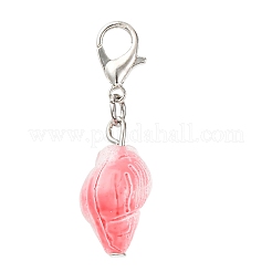 9 шт. подвесных украшений в виде стеклянной раковины HJEW-JM04153