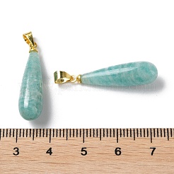 Подвески-капли из натурального амазонита&nbsp;G-Q005-03G-05