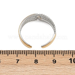 Двухцветные манжетные кольца из нержавеющей стали 304 RJEW-S635-01GP-07