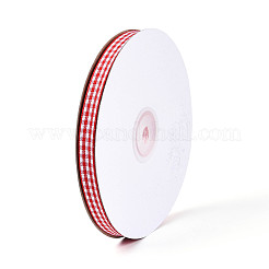 Односторонняя клетчатая полиэстеровая атласная лента&nbsp;SRIB-T009-10F