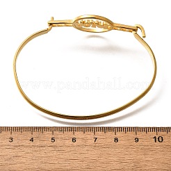 Женские браслеты с плоскими круглыми звеньями из нержавеющей стали 201&nbsp;BJEW-R014-01G-04