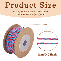 5 рулон хлопкового шнура 5 цветов OCOR-TA0001-48