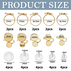 10 шт. 5 стиля фурнитуры для открытых манжет из нержавеющей стали 304&nbsp;DIY-HS0002-22