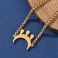 Браслеты из нержавеющей стали moon 304&nbsp;BJEW-M097-02G